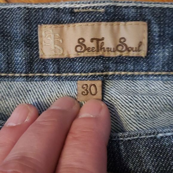 🛍️5/$20🛍️ STS Blue Capri Jeans Size 30 Waist - Picture 2 of 10